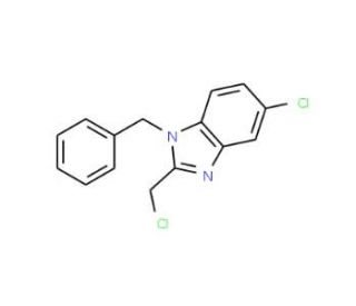 1-benzyl-5-chloro-2-(chloromethyl)-1H-benzimidazole - chemical structure image