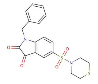 1-Benzyl-5-thiomorpholinosulfonyl Isatin - chemical structure image