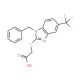 (1-Benzyl-5-trifluoromethyl-1H-benzoimidazol-2-ylsulfanyl)-acetic acid - chemical structure image