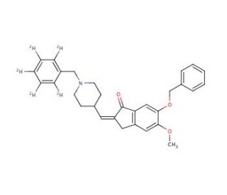 1-(Benzyl-d5)-4-[(6-benzyloxy-5-methoxy-1-indanone)-2-ylidenyl]methylpiperidine (CAS 1076198-90-7 (unlabeled)) - chemical str