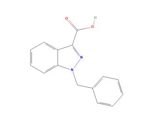 1-benzyl indazolyl-3-carboxylic acid (CAS 41354-03-4) - chemical structure image