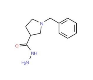 1-Benzyl-pyrrolidine-3-carboxylic acid hydrazide (CAS 474317-63-0) - chemical structure image
