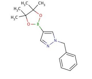 1-Benzylpyrazole-4-boronic acid pinacol ester (CAS 761446-45-1) - chemical structure image