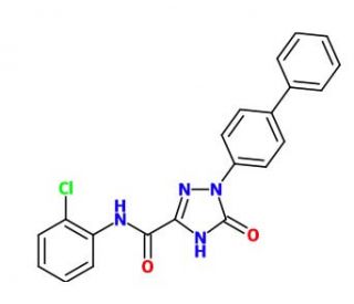 1-(Biphenyl-4-yl)-2,5-dihydro-5-oxo-1H-1,2,4-triazole-3-carboxylic acid (2-chlorophenyl)amide - chemical structure image