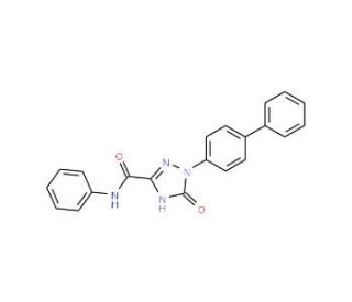1-(Biphenyl-4-yl)-2,5-dihydro-5-oxo-1H-1,2,4-triazole-3-carboxylic acid phenylamide - chemical structure image