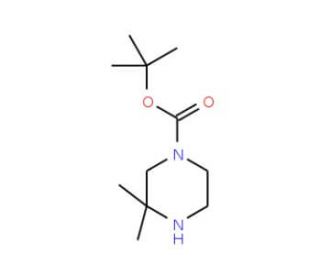 1-Boc-3,3-dimethylpiperazine (CAS 259808-67-8) - chemical structure image