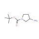 1-Boc-3-aminopyrrolidine 的分子结构, CAS编号: 186550-13-0 1-Boc-3-aminopyrrolidine (CAS 186550-13-0) - chemical structure image