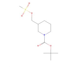 1-Boc-3-Methanesulfonyloxymethyl-piperidine (CAS 162166-99-6) - chemical structure image