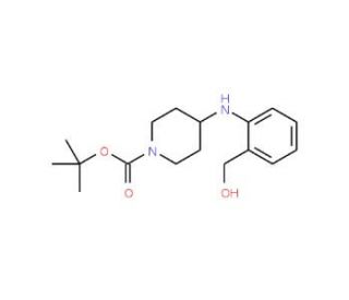 1-Boc-4-(2-hydroxymethyl-phenylamino)-piperidine (CAS 162045-29-6) - chemical structure image