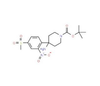1-BOC-4-[4-(Methylsulfonyl)-2-nitrophenyl]-piperidin-4-amine - chemical structure image