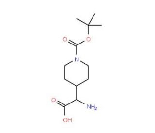 1-Boc-4-(aminocarboxymethyl)piperidine (CAS 458560-09-3) - chemical structure image