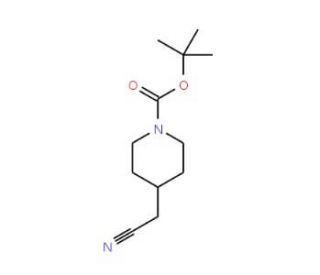 1-BOC-4-cyanomethylpiperidine (CAS 256411-39-9) - chemical structure image