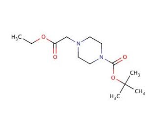 1-Boc-4-ethoxycarbonylmethyl piperazine (CAS 209667-59-4) - chemical structure image