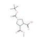 1-Boc-4-(methoxycarbonyl)pyrrolidine-3-carboxylic acid (CAS 902835-87-4) - chemical structure image