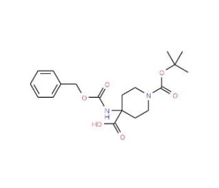 1-Boc-4-N-Cbz-aminoisonipecotic acid (CAS 288154-16-5) - chemical structure image