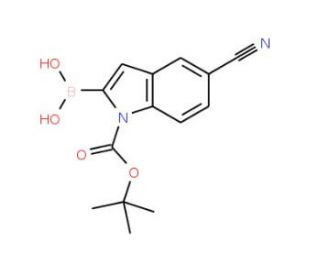 1-Boc-5-cyano-1H-indole-2-boronic acid (CAS 475102-15-9) - chemical structure image