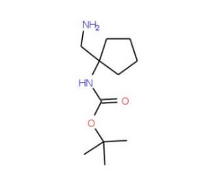 1-(Boc-amino)-1-aminomethyl cyclopentane (CAS 889949-09-1) - chemical structure image
