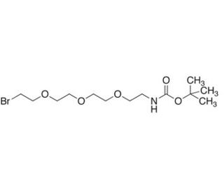 1-Boc-amino-3,6,9-trioxaundecanyl-11-bromide (CAS 1076199-21-7) - chemical structure image