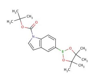 1-Boc-indole-5-boronic acid pinacol ester (CAS 777061-36-6) - chemical structure image