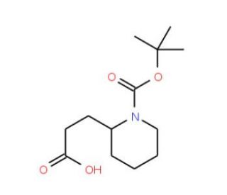 1-Boc-piperidin-2-ylpropionic acid (CAS 669713-96-6) - chemical structure image