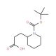 1-Boc-piperidin-2-ylpropionic acid (CAS 669713-96-6) - chemical structure image