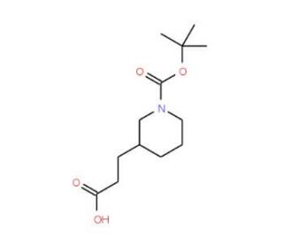 1-Boc-piperidin-3-ylpropionic acid (CAS 352004-58-1) - chemical structure image
