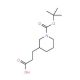 1-Boc-piperidin-3-ylpropionic acid (CAS 352004-58-1) - chemical structure image