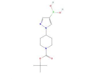1-(Boc-piperidin-4-yl)-pyrazole-4-boronate (CAS 1190875-39-8) - chemical structure image