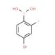 1-Borono-4-bromo-2-fluorobenzene (CAS 216393-64-5) - chemical structure image
