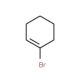 1-Bromo-1-cyclohexene 的分子结构, CAS编号: 2044-08-8 1-Bromo-1-cyclohexene (CAS 2044-08-8) - chemical structure image