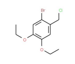 1-bromo-2-(chloromethyl)-4,5-diethoxybenzene - chemical structure image