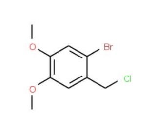 1-bromo-2-(chloromethyl)-4,5-dimethoxybenzene (CAS 54370-01-3) - chemical structure image