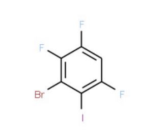 1-Bromo-2-iodo-3,5,6-trifluorobenzene - chemical structure image