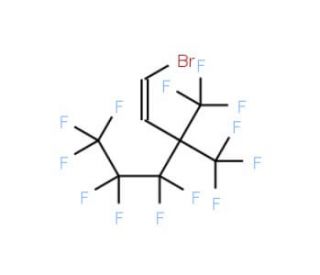 1-Bromo-4,4,5,5,6,6,6-heptafluoro-3,3-bis(trifluoromethyl)hex-1-ene - chemical structure image