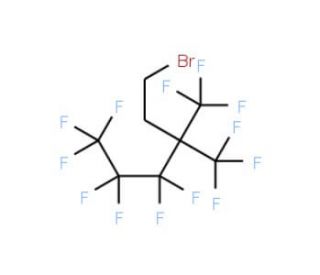 1-Bromo-4,4,5,5,6,6,6-heptafluoro-3,3-bis(trifluoromethyl)hexane (CAS 128454-91-1) - chemical structure image