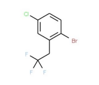 1-Bromo-4-chloro-2-(2,2,2-trifluoroethyl)benzene - chemical structure image
