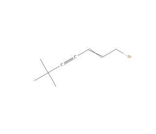 1-Bromo-6,6-dimethyl-2-hepten-4-yne (CAS 126764-15-6) - chemical structure image