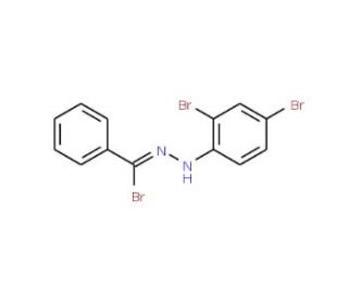 1-[Bromo(phenyl)methylene]-2-(2,4-dibromophenyl)-hydrazine (CAS 2516-46-3) - chemical structure image