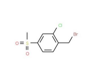 1-(Bromomethyl)-2-chloro-4-(methylsulfonyl)benzene (CAS 180200-86-6) - chemical structure image