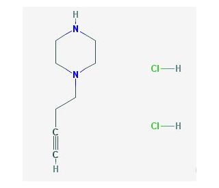1-(but-3-yn-1-yl)piperazine dihydrochloride - chemical structure image