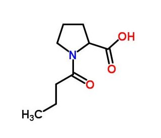 1-butanoylpyrrolidine-2-carboxylic acid - chemical structure image