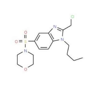 1-butyl-2-(chloromethyl)-5-(morpholin-4-ylsulfonyl)-1H-benzimidazole - chemical structure image