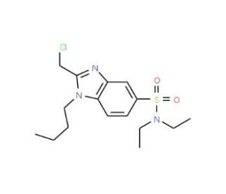 1-butyl-2-(chloromethyl)-N,N-diethyl-1H-benzimidazole-5-sulfonamide - chemical structure image