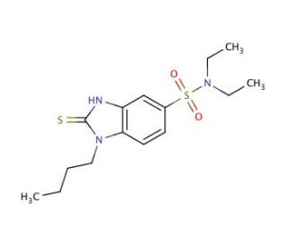 1-Butyl-2-mercapto-1H-benzoimidazole-5-sulfonic acid diethylamide - chemical structure image