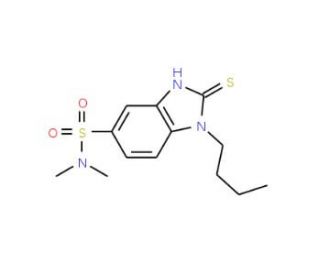 1-butyl-2-mercapto-N,N-dimethyl-1H-benzimidazole-5-sulfonamide - chemical structure image