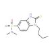 1-butyl-2-mercapto-N,N-dimethyl-1H-benzimidazole-5-sulfonamide - chemical structure image