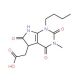(1-Butyl-3-methyl-2,4,6-trioxo-2,3,4,5,6,7-hexahydro-1H-pyrrolo[2,3-d]pyrimidin-5-yl)-acetic acid - chemical structure image