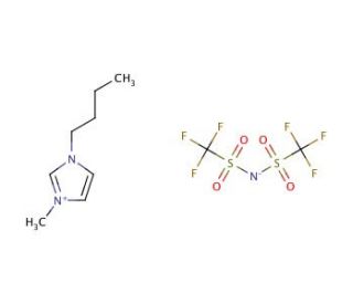 1-Butyl-3-methylimidazolium bis(trifluoromethylsulfonyl)imide (CAS 174899-83-3) - chemical structure image