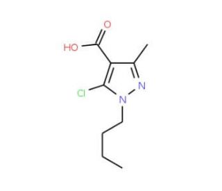 1-butyl-5-chloro-3-methyl-1H-pyrazole-4-carboxylic acid - chemical structure image