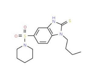 1-butyl-5-(piperidin-1-ylsulfonyl)-1H-benzimidazole-2-thiol - chemical structure image